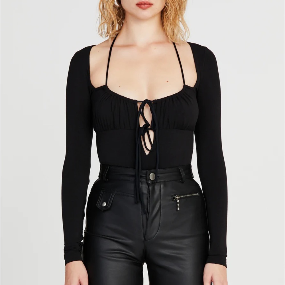 NWT I am not basic Tina halter tie bodysuit